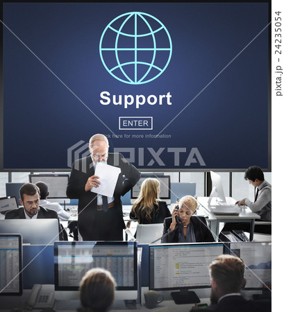 Support Global Business Software Homepage Concept Support Global Business Software Homepage Concept 24235054