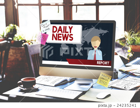 Daily News Annoucement Communication Media Concept 24235241