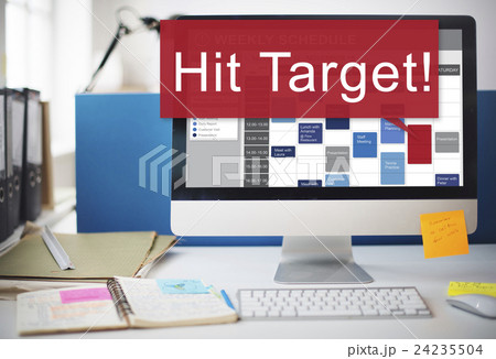 Hit Target Goal Aim Aspiration Business Customer Concept 24235504