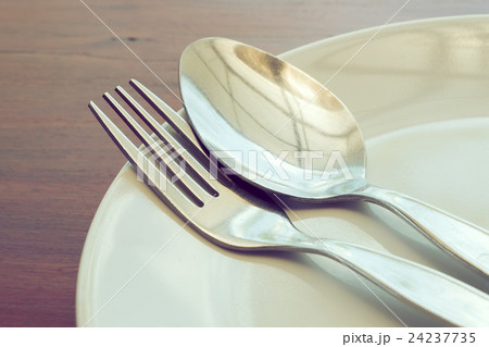 dishware set on wood table with plate dishware set on wood table with plate 24237735