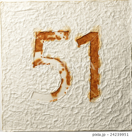 数字 番号 51 背景素材の写真素材
