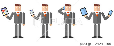 タブレットとスマートフォンを持つビジネスマン 24241100