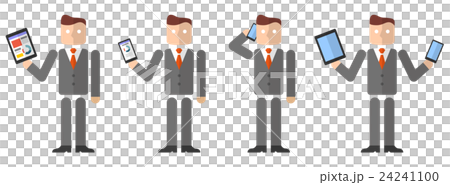 タブレットとスマートフォンを持つビジネスマン 24241100