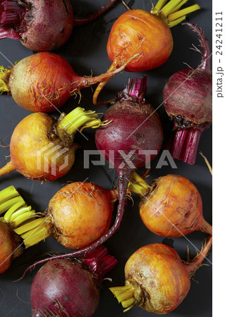 Overhead view of raw beets Overhead view of raw beets 24241211