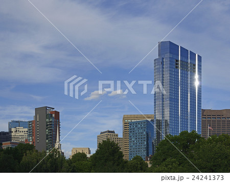 Massachusetts, Boston, Millennium Tower against blue sky Massachusetts, Boston, Millennium Tower against blue sky 24241373