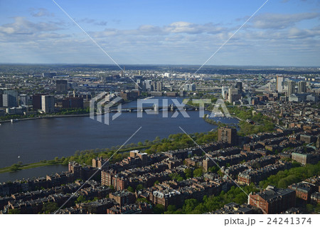 Massachusetts, Boston, Aerial view of Charles river, Back Bay and Beacon Hill Massachusetts, Boston, Aerial view of Charles river, Back Bay and Beacon Hill 24241374