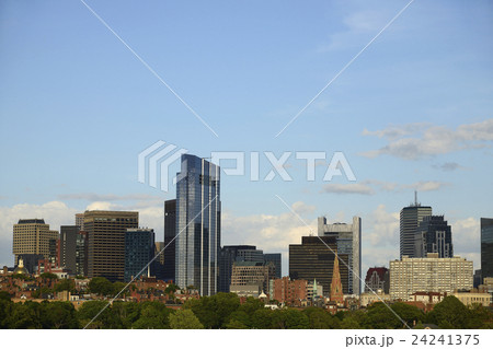 Massachusetts, Boston, Skyscrapers against blue sky Massachusetts, Boston, Skyscrapers against blue sky 24241375