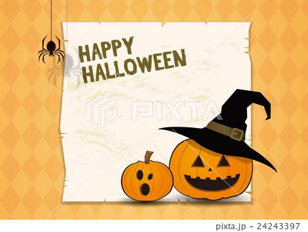 ハロウィーン背景　シート　オレンジ 24243397