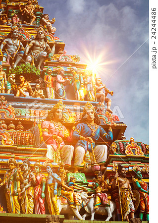 Gopuram tower of Hindu temple 24244486