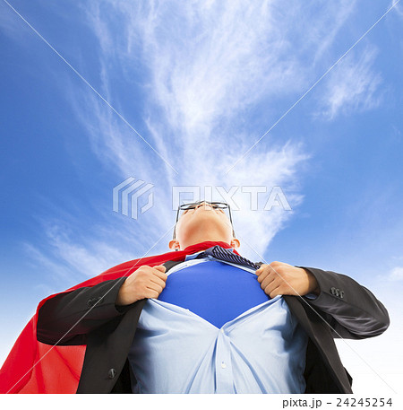 Businessman pulling his t-shirt open Businessman pulling his t-shirt open 24245254