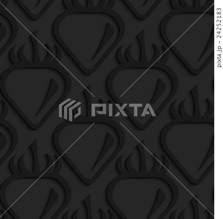 Black textured plastic strawberries 24252183