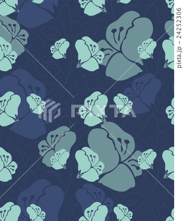Fabric design flower blue shades Fabric design flower blue shades 24252306
