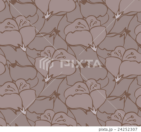 Fabric design flower brown 24252307