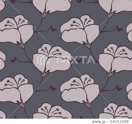 Fabric design flower gray Fabric design flower gray 24252309