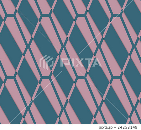 Retro 3D pink and green diamond net 24253149