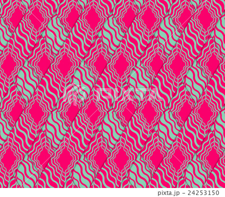 Retro 3D pink and green stripes crossed 24253150