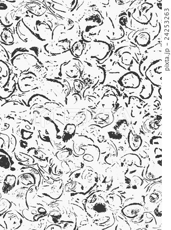 Sea shell fossil print black 24253263