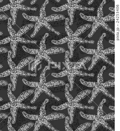 Starfishes black and white Starfishes black and white 24253406