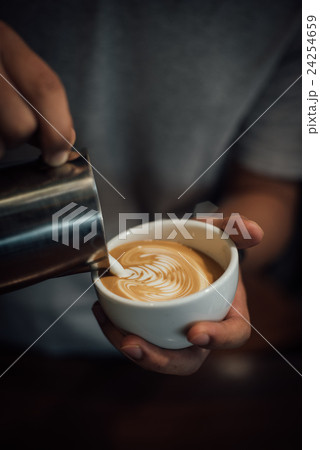 coffee latte art in coffee shop coffee latte art in coffee shop 24254659