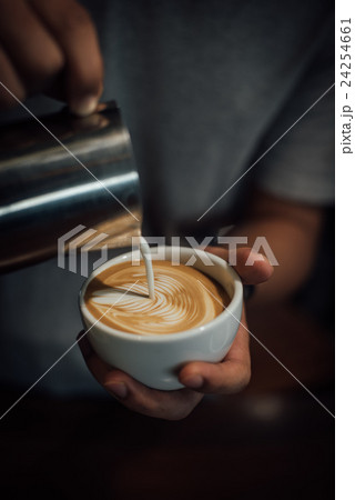 coffee latte art in coffee shop coffee latte art in coffee shop 24254661