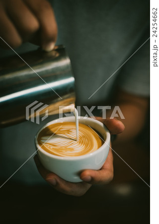 coffee latte art in coffee shop coffee latte art in coffee shop 24254662