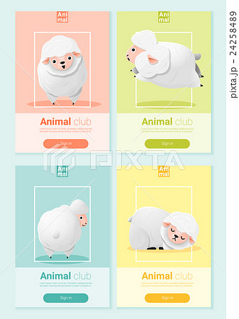 Animal banner with sheep for web design 2 24258489