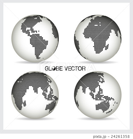 Set of modern Globe, vector illustration. Set of modern Globe, vector illustration. 24261358