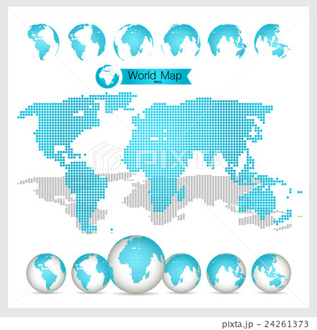 World Map and Globe, vector illustration. 24261373