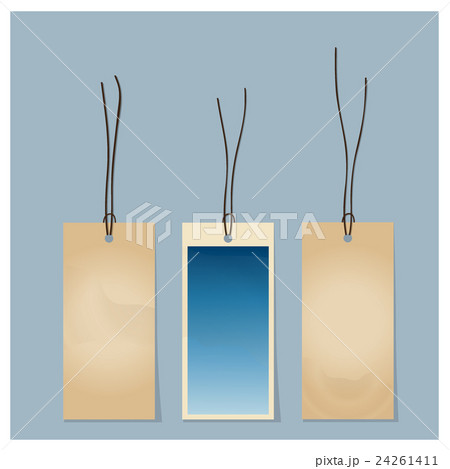Old blank Tags. Ready for your design. Vector illustration. 24261411