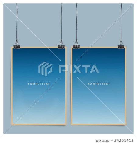 Vintage papers with blue background, ready for your message. Vector illustration. Vintage papers with blue background, ready for your message. Vector illustration. 24261413