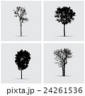 Set of vector tree silhouettes. 24261536