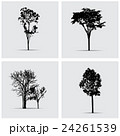 Set of vector tree silhouettes. 24261539