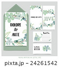 Wedding invitation card with romantic flower templates 24261542