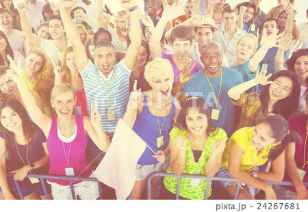 Diverse People Friendship Togetherness Happiness Concert Concept 24267681