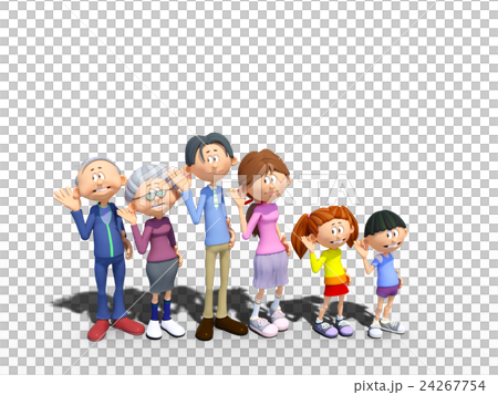 A close friend of three generations familiar 3DCG illustrations material to listen to 24267754