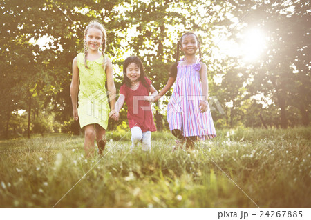Children Friendship Togetherness Smiling Happiness Concept 24267885
