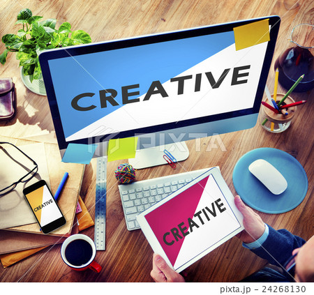 Businessman Connected Devices Creative Ideas Concept 24268130