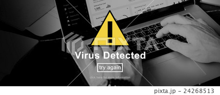 Virus Detected Protection Security Spyware Malware Concept Virus Detected Protection Security Spyware Malware Concept 24268513