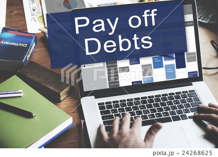 Pay Off Debts Loan Money Bankruptcy Bill Credit Concept 24268625