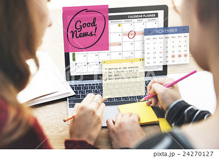 Good News Information Announcement Schedule Concept Good News Information Announcement Schedule Concept 24270127