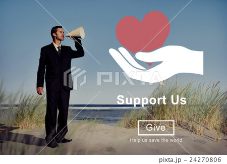 Support us Welfare Volunteer Donations Concept Support us Welfare Volunteer Donations Concept 24270806