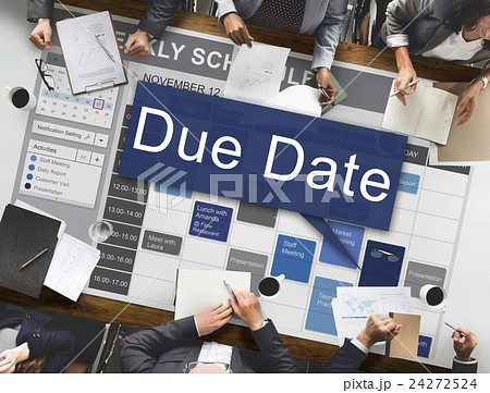 Due Date Appointment Deadline Time Anticipation Concept 24272524