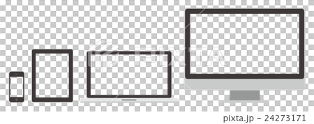 插图素材pc笔记本平板智能手机屏幕透明 图库插图 24273171 Pixta