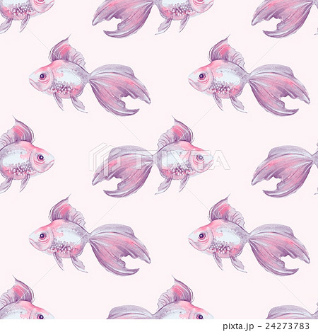 Fish. Seamless pattern 3. Hand drawn background 24273783