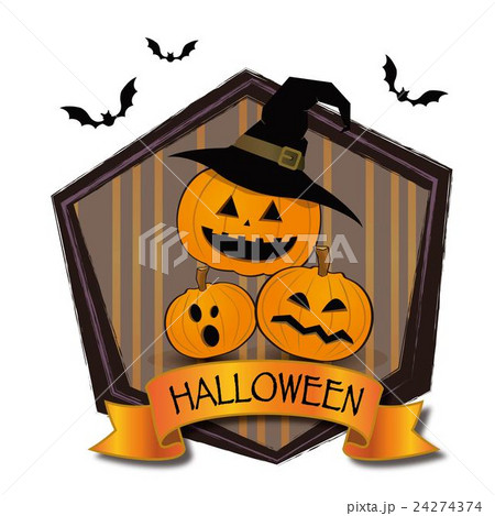 ハロウィン　タイトル角　クロ 24274374