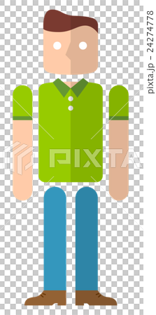 男性 立つのイラスト素材