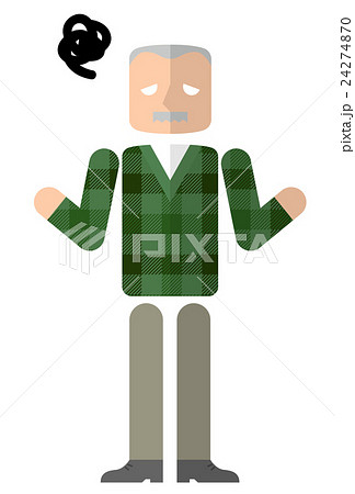 シニア男性:あきれる シニア男性:あきれる 24274870