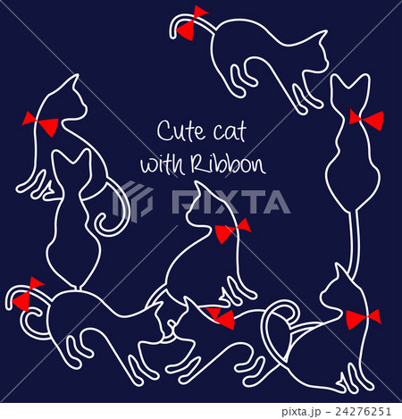シンプルなネコのイラストのイラスト素材