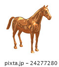 ゴールドの豪華な馬の3Dレンダリング画像 24277280