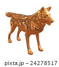 ゴールドの豪華なオオカミの3Dレンダリング画像 24278517